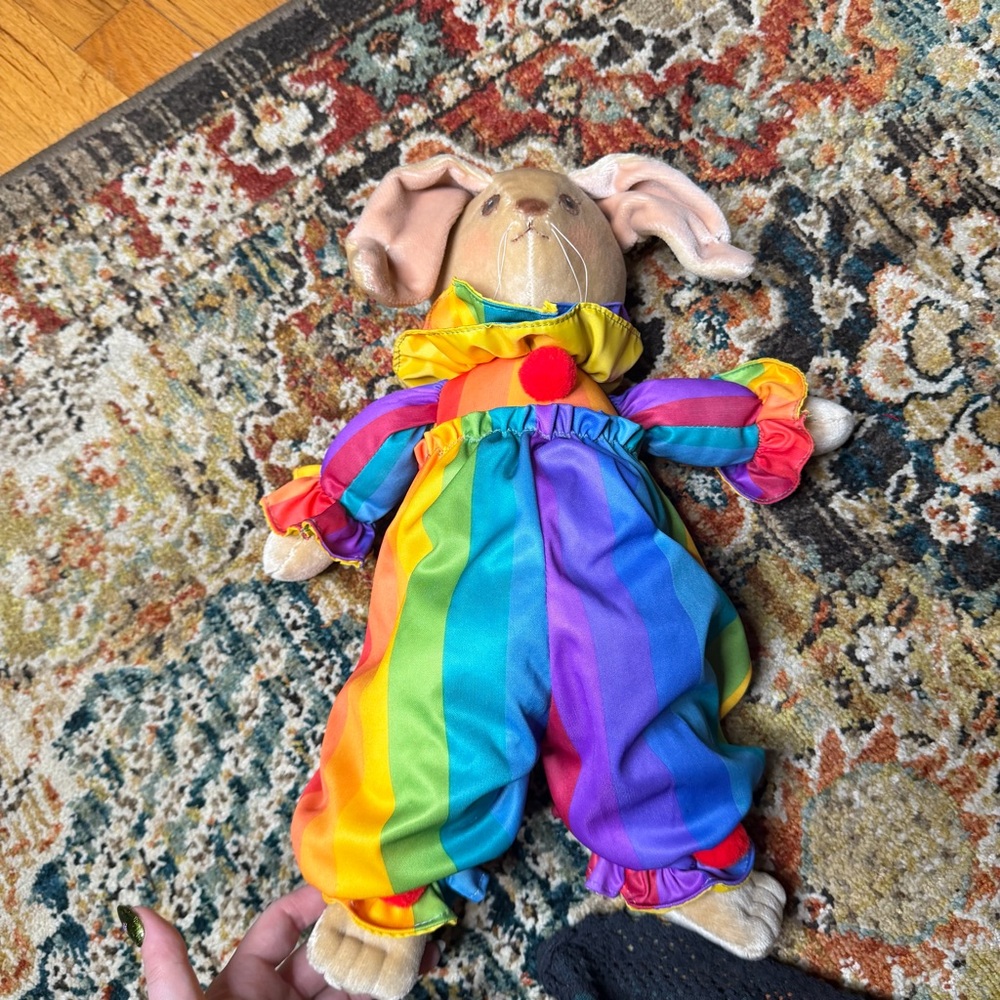 Vintage clown rabbit doll